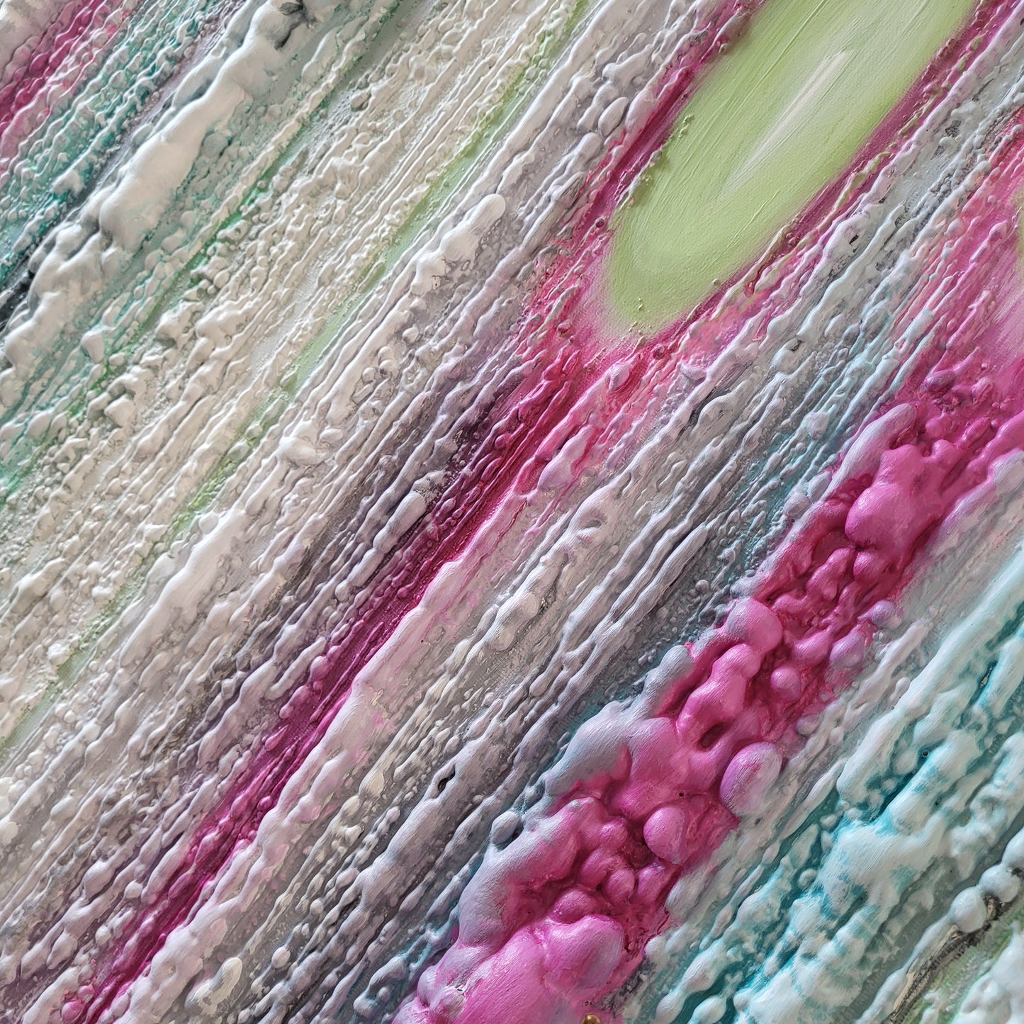 Amoureuse des fleurs bleues -  36x60