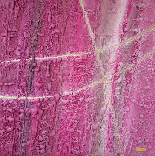 Amoureuse des fleurs bleues -  36x60
