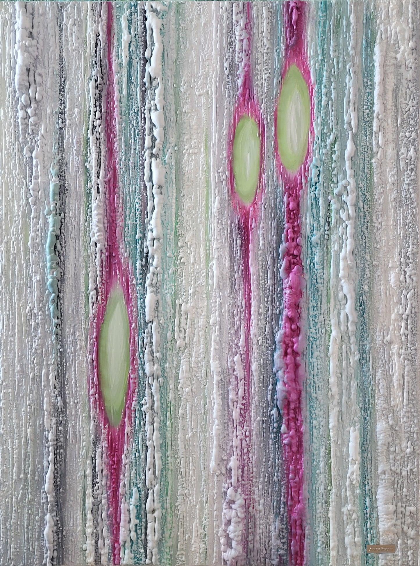 Amoureuse des fleurs bleues -  36x60