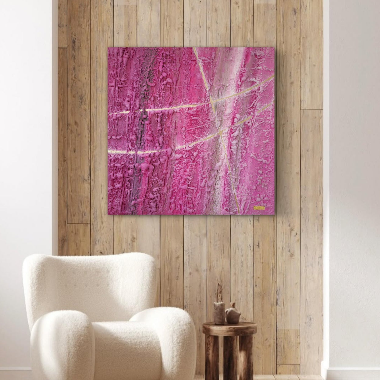 Amoureuse des fleurs bleues -  36x60